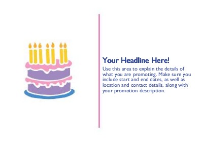 Birthday Celebration Full Colour Standard Sized Postcards