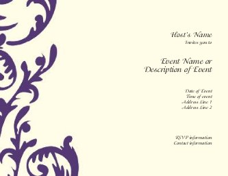 Flirty Plum Swirl Hen Night Invitations