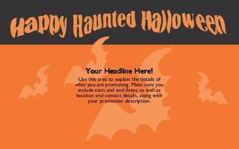 Halloween Bats Full Colour Oversized Postcards