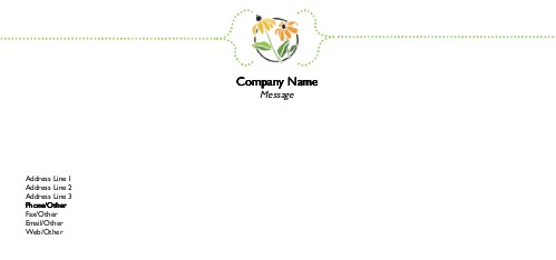 Black Eyed Blossoms Full Colour Compliment Slips