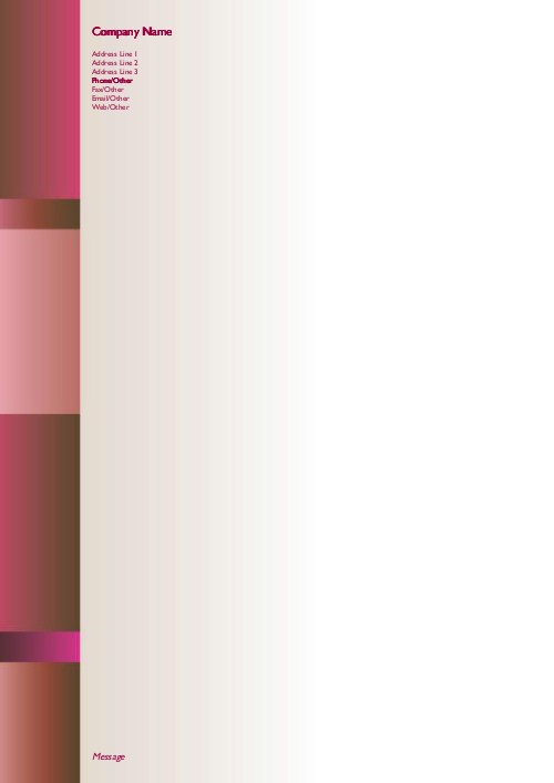 Cinnamon and Pink A4 Letterhead