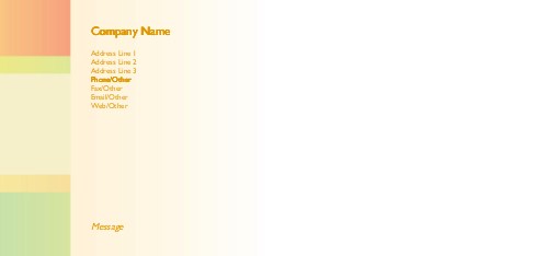 Creamy Orange Full Colour Compliment Slips