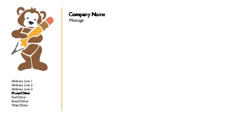 Writing Bear Full Colour Compliment Slips