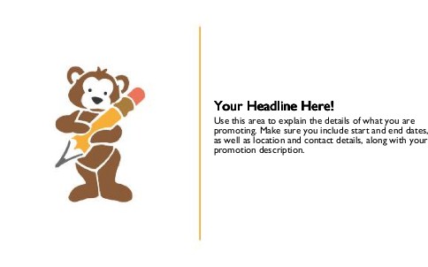 Writing Bear Full Colour Oversized Postcards