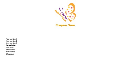Butterfly Flight Full Colour Compliment Slips
