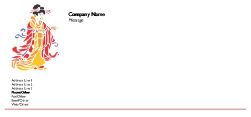Classic Geisha Full Colour Compliment Slips