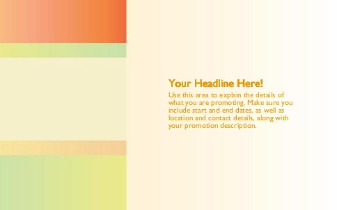 Creamy Orange Full Colour Oversized Postcards