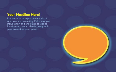 Buzz Bubble Full Colour Oversized Postcards