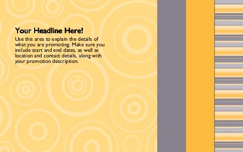 Circles and Stripes Full Colour Oversized Postcards