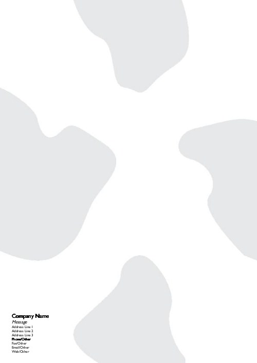 Cow Pattern A4 Letterhead