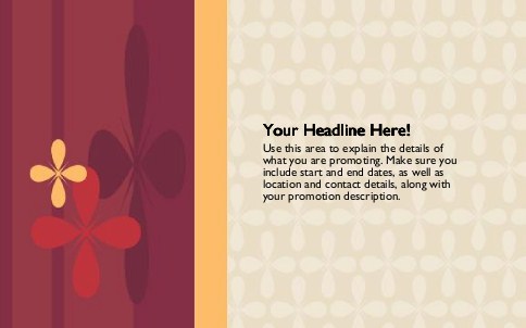 Crimson Floral Full Colour Oversized Postcards
