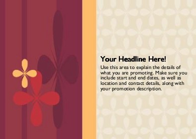 Crimson Floral Full Colour Standard Sized Postcards