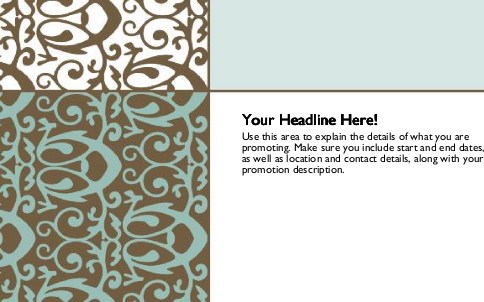 Bronze Filigree Full Colour Oversized Postcards