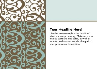 Bronze Filigree Full Colour Standard Sized Postcards