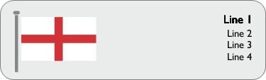 English Flag Return Address Labels