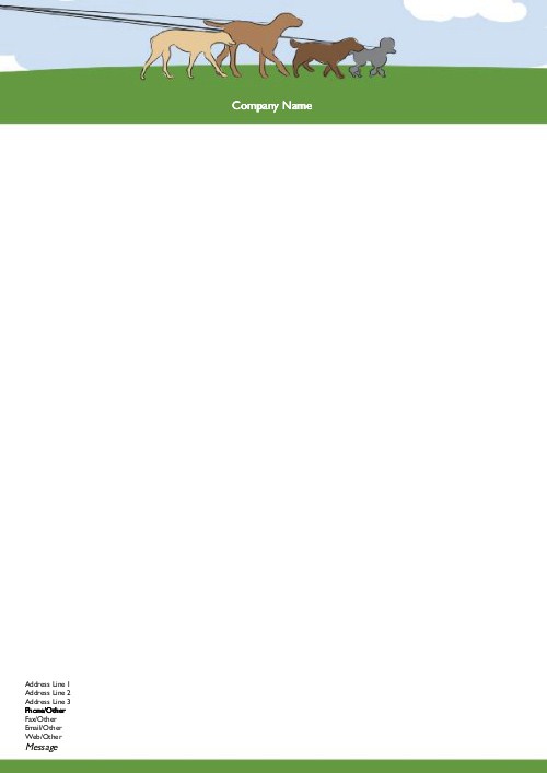 Line of Canines A4 Letterhead