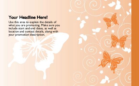 Orange Float Full Colour Oversized Postcards