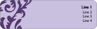 Flirty Purple Swirl Return Address Labels