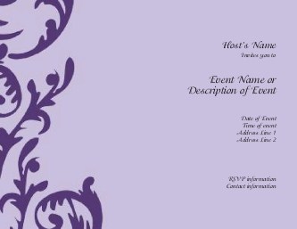 Flirty Purple Swirl Hen Night Invitations