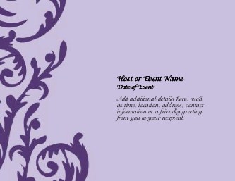 Flirty Purple Swirl Large Save the Date Magnets