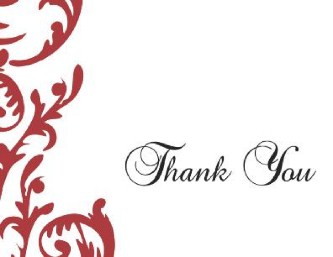 Romantic Swirl Wedding Thank You Cards