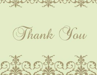 Elegant Twist Wedding Thank You Cards