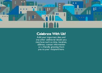 Graphic Jerusalem Standard Sized Save the Date Postcards