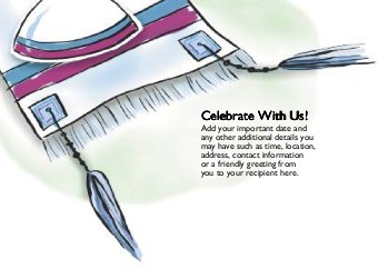 Kippah and Tallit Standard Sized Save the Date Postcards