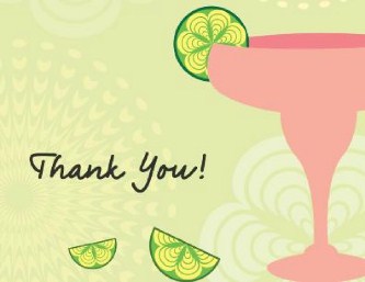 Lime Time Wedding Thank You Cards