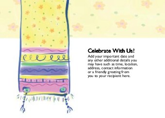 Pastel Tallit Standard Sized Save the Date Postcards