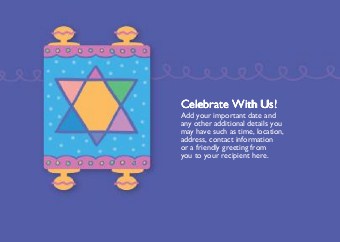 Torah Standard Sized Save the Date Postcards