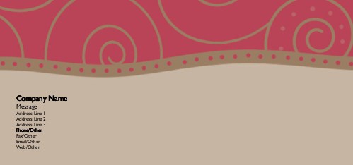 All Swirled Up Full Colour Compliment Slips