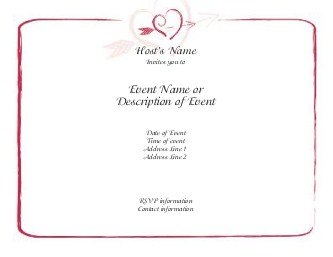 Cupid's Arrow Hen Night Invitations