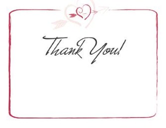 Cupid's Arrow Wedding Thank You Cards
