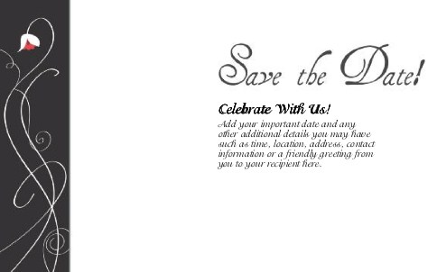 Deco Amour Oversized Save the Date  Postcards