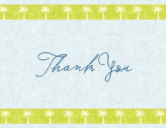 Bahama Bride Wedding Thank You Cards