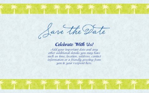 Bahama Bride Oversized Save the Date  Postcards
