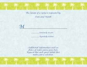 Bahama Bride Reply Cards