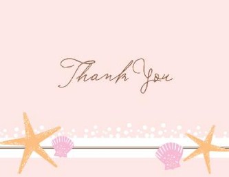 Beach Bride Wedding Thank You Cards