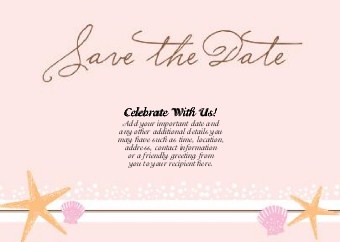 Beach Bride Standard Sized Save the Date Postcards