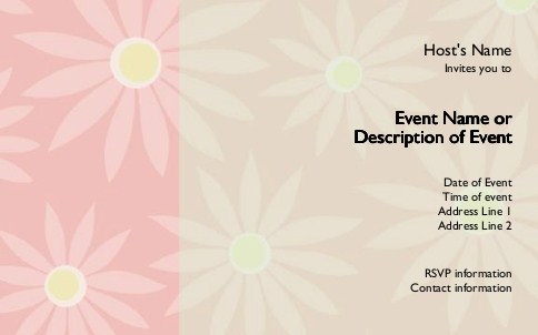 Delicate Flowers Postcard Invitation-Oversized