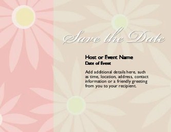 Delicate Flowers Large Save the Date Magnets