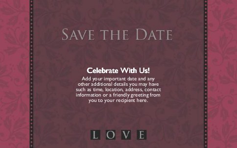 Elegant Inspiration Oversized Save the Date  Postcards