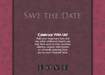 Elegant Inspiration Standard Sized Save the Date Postcards