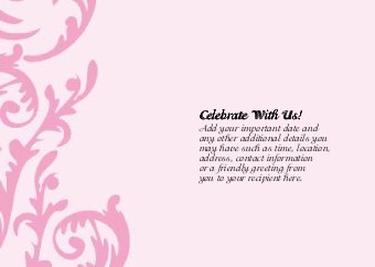 French Rose Swirl Standard Sized Save the Date Postcards