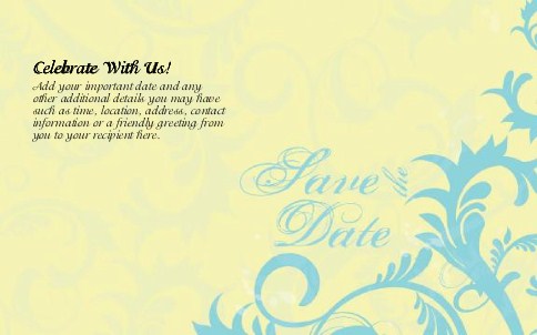 Elegant Etiquette Oversized Save the Date  Postcards