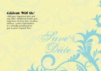 Elegant Etiquette Standard Sized Save the Date Postcards