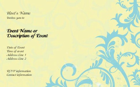 Elegant Etiquette Postcard Invitation-Oversized