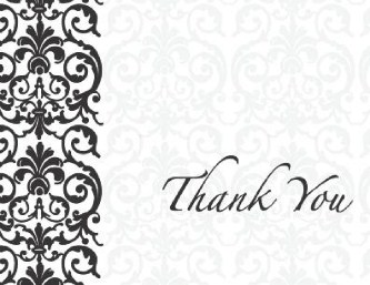 Elegant Lace Wedding Thank You Cards