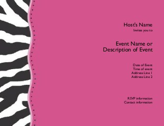 Funky Zebra Hen Night Invitations